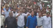 স্বেচ্ছাসেবক দলের বাজেট সমর্থনে আনন্দ মিছিল ও সমাবেশ
