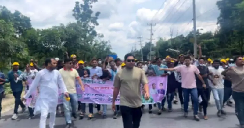 গাজীপুরে নিষিদ্ধ ছাত্রলীগের বিক্ষোভ মিছিল, নেতৃত্বে নাসির মোড়ল