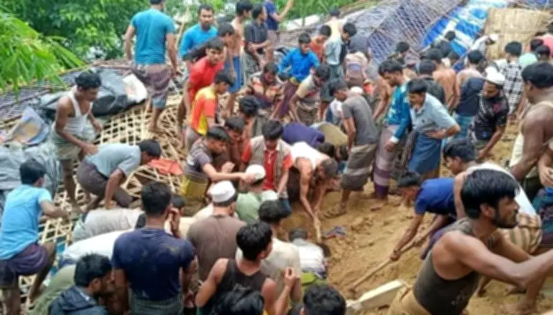 কক্সবাজার রোহিঙ্গা ক্যাম্পে পাহাড় ধসে মাদ্রাসা চাপা, ৩ শিক্ষার্থী নিহত