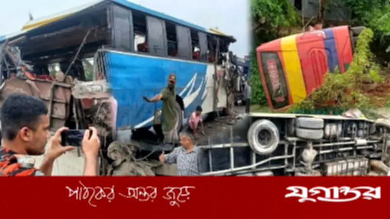 হবিগঞ্জে বাসের মুখোমুখি সংঘর্ষে নিহত ২, আহত ২০