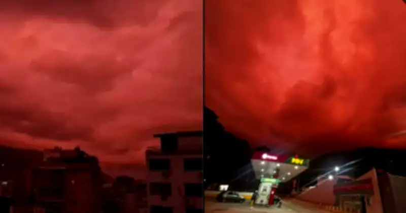 ভেনেজুয়েলায় লাল আকাশের রহস্য: ভূমিকম্পের পর আতঙ্ক ও বিজ্ঞান