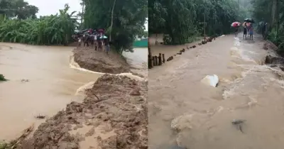 ফেনীতে আবারও বন্যার আশঙ্কা, নদীর পানি বাড়ছে, আতঙ্কে লাখো মানুষ