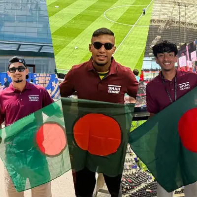 শাহ্ সিমেন্টের উদ্যোগে জামাল ভূঁইয়াসহ ফুটবলাররা বিশ্বকাপ দেখছেন গ্যালারিতে