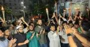 সাভারে ককটেল হামলার প্রতিবাদে এনসিপির মশাল মিছিল