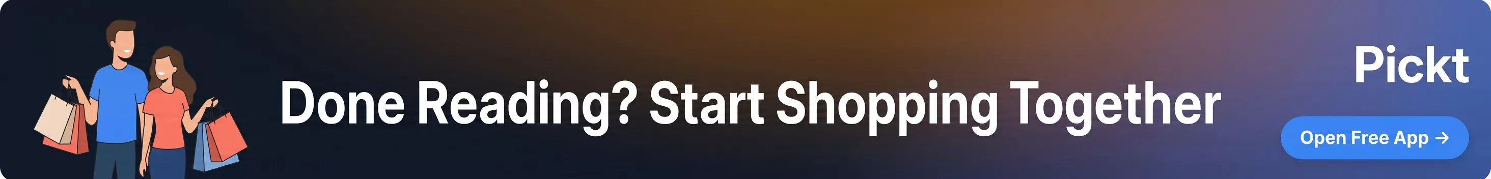 Pickt নিবন্ধের পরে ব্যানার — পারিবারিক চিত্রসহ সহযোগী শপিং লিস্ট অ্যাপ